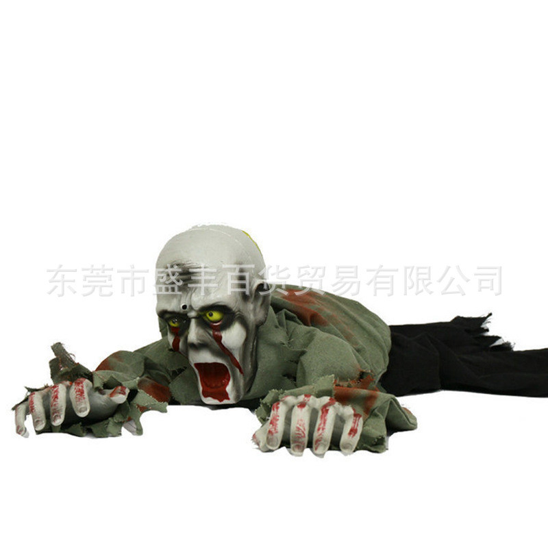 爬行装饰用品万圣节道具鬼叫bb鬼摆件酒吧鬼屋密室道具厂家批发