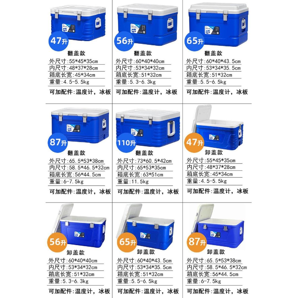 保温箱大容量商用摆摊食品专用送餐保鲜户外车载海钓冰块冷藏冻箱