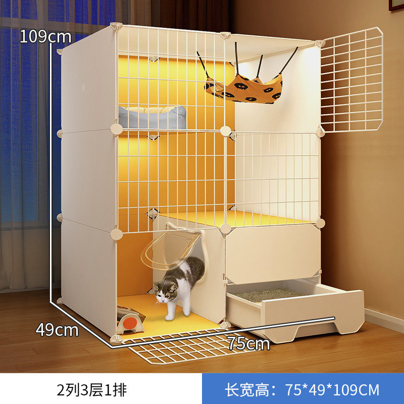 猫别墅家用带不厕所一体超大自由空间猫咪窝室内猫砂盆占地猫笼子