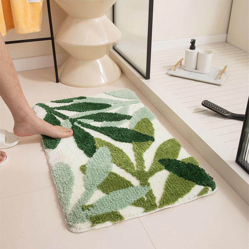 浴室吸水地垫植绒渐变色提花高级多巴胺门口进门簇绒垫子床前地毯,居家布艺,家用脚垫,淘宝优惠券,粉丝福利购,淘宝优惠卷