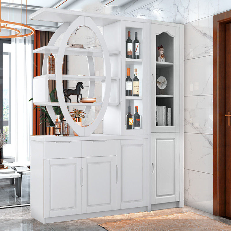 客厅实木隔断柜玄关鞋柜双面中式酒柜靠墙酒架进门间厅柜屏风入户