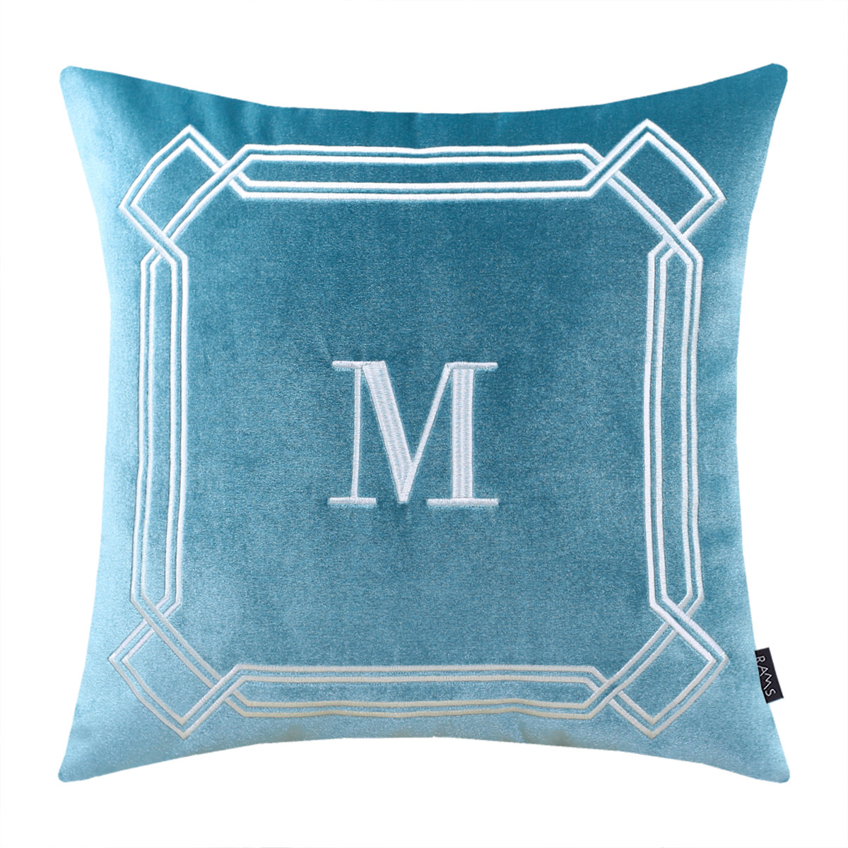 9qxc靠垫客厅样板间抱枕腰h抱枕m方枕马图案刺绣靠枕腰靠橙色轻奢