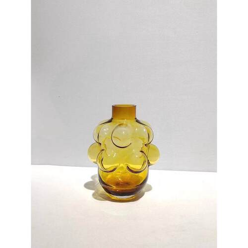 轻奢现代琥珀色插花外形玻璃花瓶家居样板房餐厅电视柜葡萄设计
