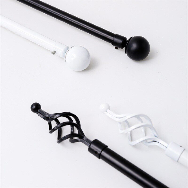 北欧罗马杆窗帘杆黑色单双杆子墙顶装打孔加厚铝合金轨道铁艺支架,居家布艺,成品窗帘,淘宝优惠券,粉丝福利购,淘宝优惠卷