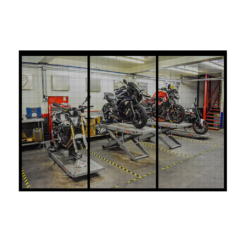 磁吸玻璃纤维车库门帘防蚊纱网免打孔魔术贴防尘双开大门帘