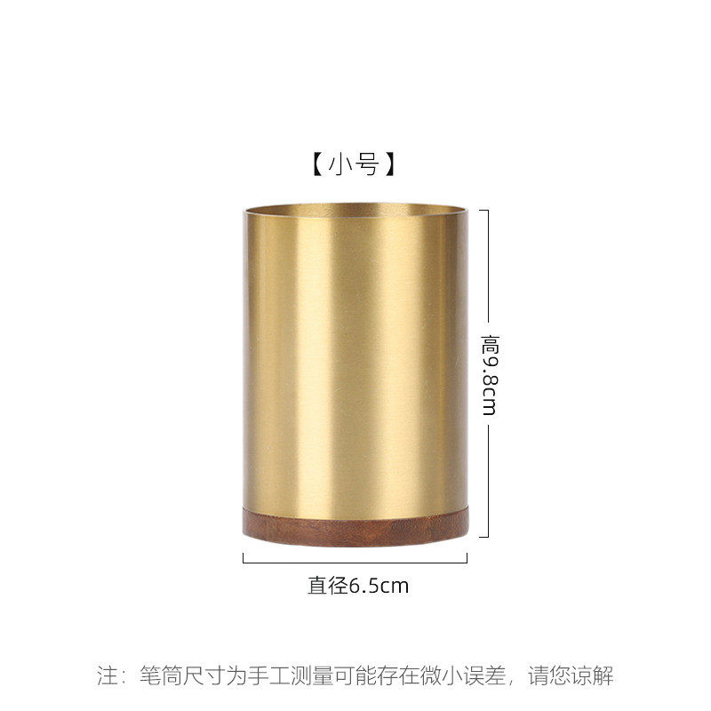 铜笔筒楠竹铜制创意复古中国风铜器摆件学生书法创作收藏送礼收纳