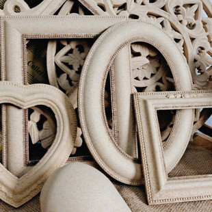 jw新款ins木制复古毛坯相框画框长方形欧式拍摄道具装饰摆件怀旧