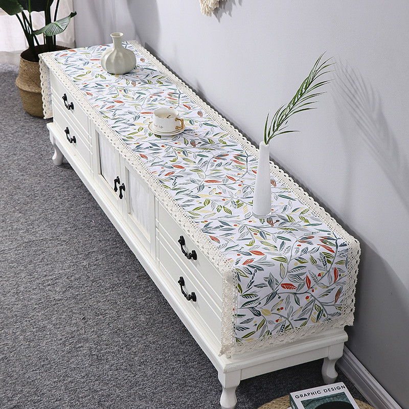 51n长方形罩桌布美式盖布防水布艺电视柜客厅梳妆台长条防尘盖