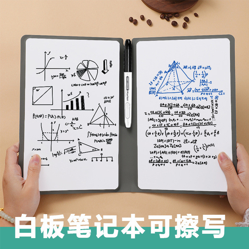 桌面可擦小白板笔记本迷你白板墙贴A5A4可写记事本草稿神器可擦写
