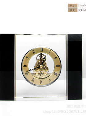 轻奢钟表黑边多款式复古摆件样板房售楼部客厅民宿别墅玄关工艺品
