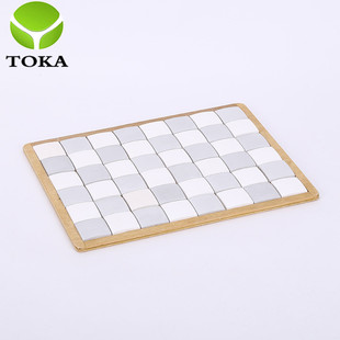 新款创意棋盘格吸水地垫浴室防滑地垫硅藻土地垫家用浴室吸水