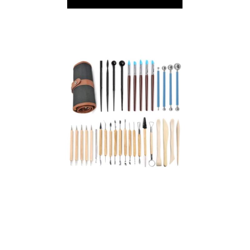 陶泥工具美术用品34件工具卷包工艺品雕刻陶泥工具DIY FS2-60-G