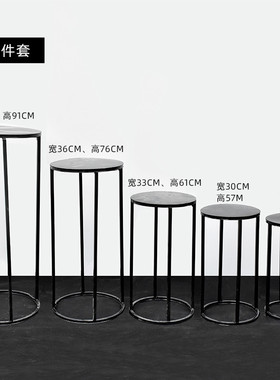 t5lp婚庆甜品台立柱五件套铁艺方柱白色立方体道具结婚礼舞台柱子