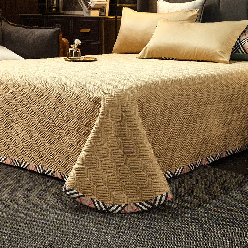 5zw2021年新款感夏季薄款冰丝凉床盖天丝榻榻米床单件三件套炕盖