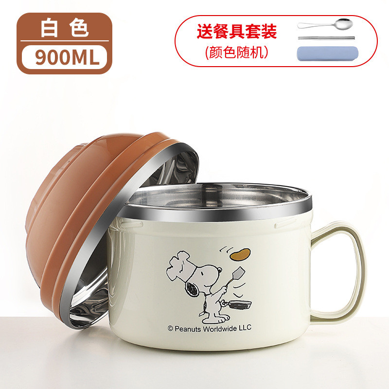 1s2j批发304不锈钢泡面碗宿舍用学生个人专用食堂打饭带盖快餐杯