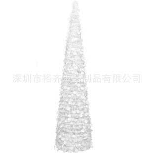 饰树饰品树 热销创意圣诞节毛条圣诞树可折叠伸缩圣诞宝塔装
