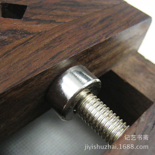 批发金石篆刻印床精制黑檀木红木石床固定印印实木井字刻床