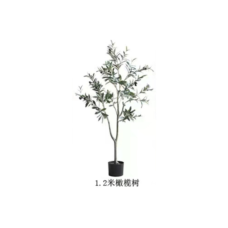 盆栽批发大型仿真橄榄树盆栽 新款橄榄树室内外装饰品加密厂家