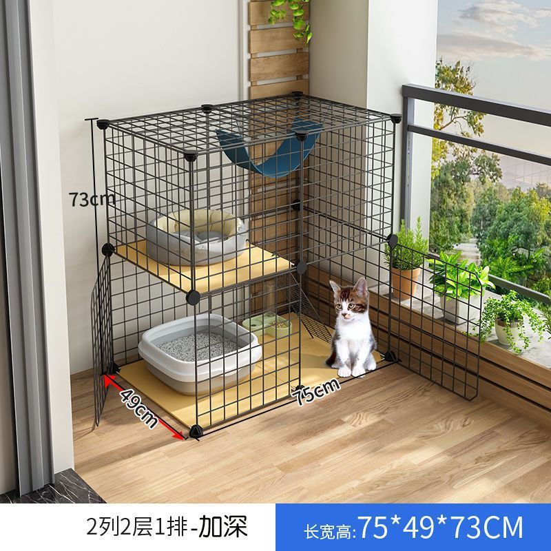 猫家用别墅笼子两层猫咪房子室内超大自由空间带厕所一体小型屋舍