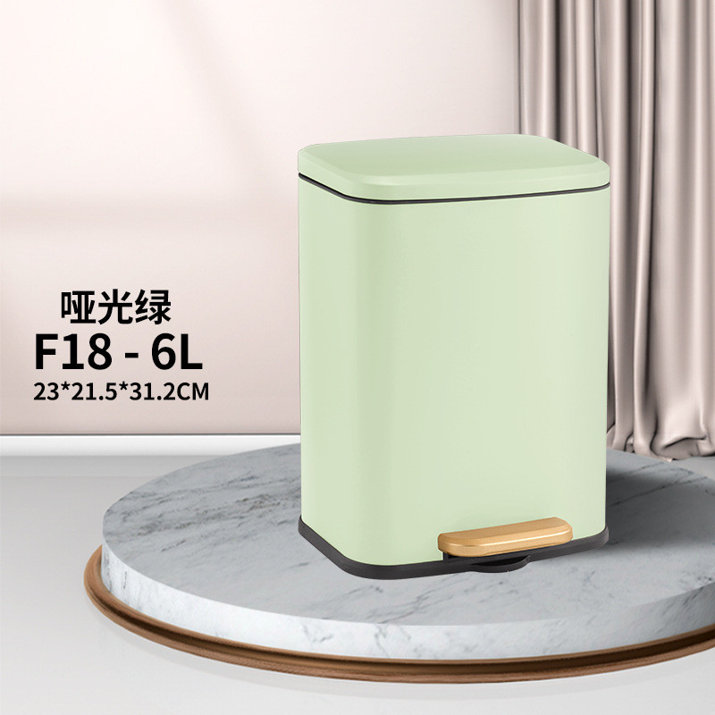 厂家批发6l-13l厨房垃圾桶不锈钢轻奢垃圾桶家用脚踏式垃圾桶