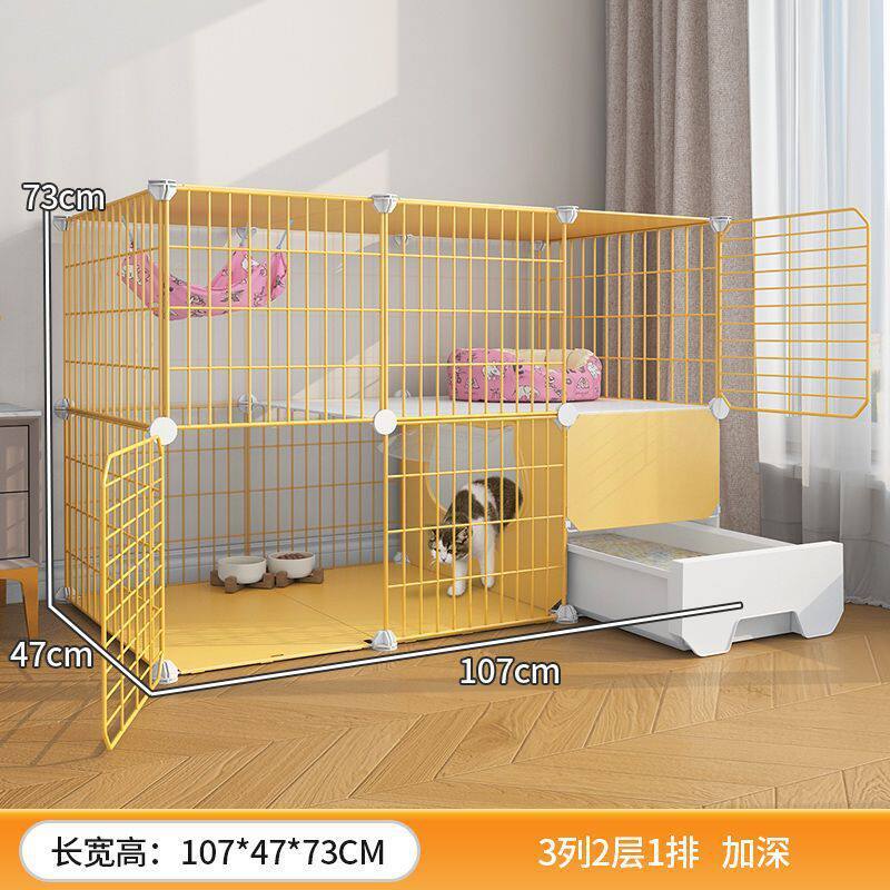 猫笼子带厕所双层一体猫砂盆不占地超大自由空间家用室内猫咪别墅