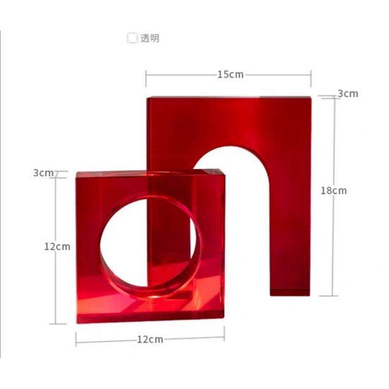 欧式简约新款汽泡水晶花插梯形锥形摆件样板房售楼处软装饰品摆设