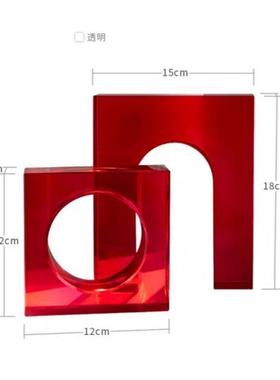 欧式简约新款汽泡水晶花插梯形锥形摆件样板房售楼处软装饰品摆设