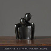 北欧简约抽象人物树脂摆件咖啡厅布置卧室房间摆设桌面酒吧小饰品