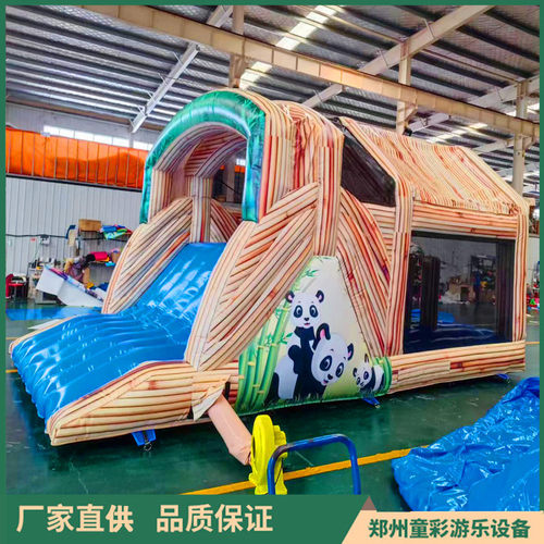 出口外单小型充气城堡蹦床滑梯儿童乐园游乐场赶会用