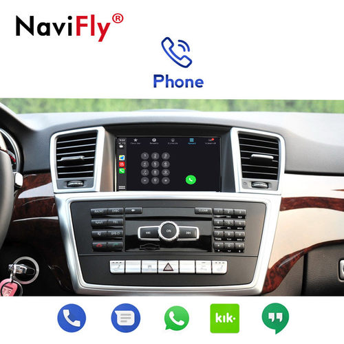 热销适用benzmlglw166x166原无线屏升级即插即用车carplay安卓aut