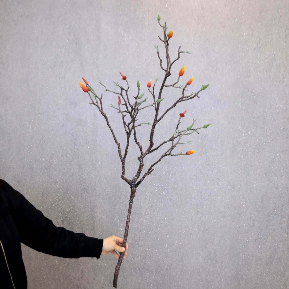 花批发软胶大枝玉兰苞艺术插花射影花材造型枯枝树枝道具