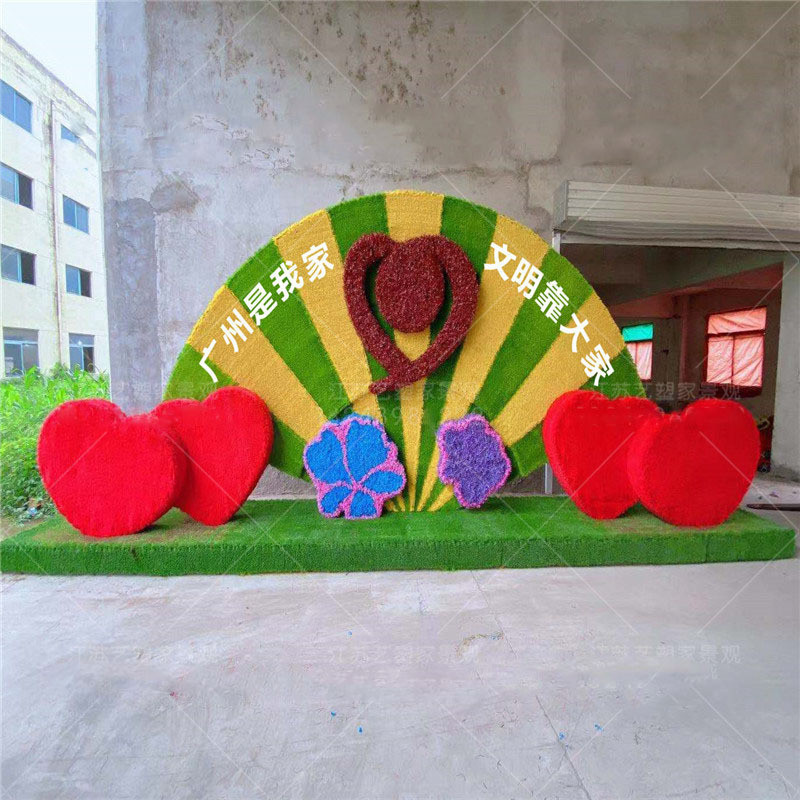 国庆景观绿雕造型公园景区中秋景观草雕动物卡通植物仿真工艺摆件