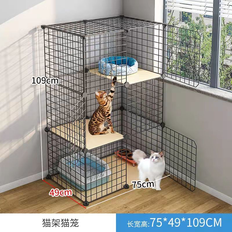 猫笼子超大自由空间猫笼别墅家用室内猫舍带厕所三层小型猫屋猫窝