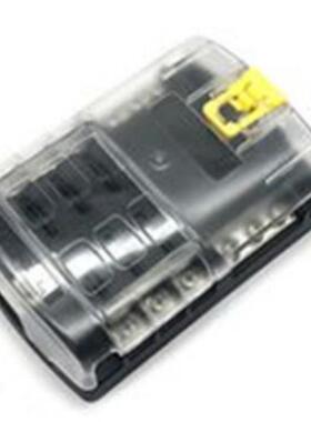 房车游艇锁扣6路汽车保险丝盒带黄色拖车透明盖dc32v