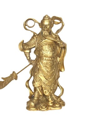 杨铜记铜关公关公批发关公大小中号摆件飘带关公