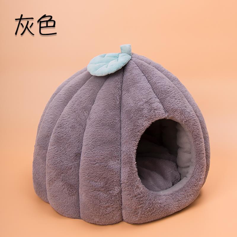 猫窝四季房子别墅封闭式猫冬保暖床南瓜宠物猫咪用品可拆洗猫窝/