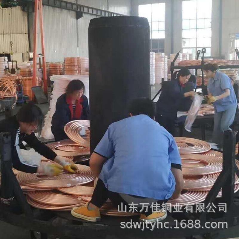 tp2空调铜管紫铜管批发制冷r410a包塑冷媒紫铜t2管方管矩形管