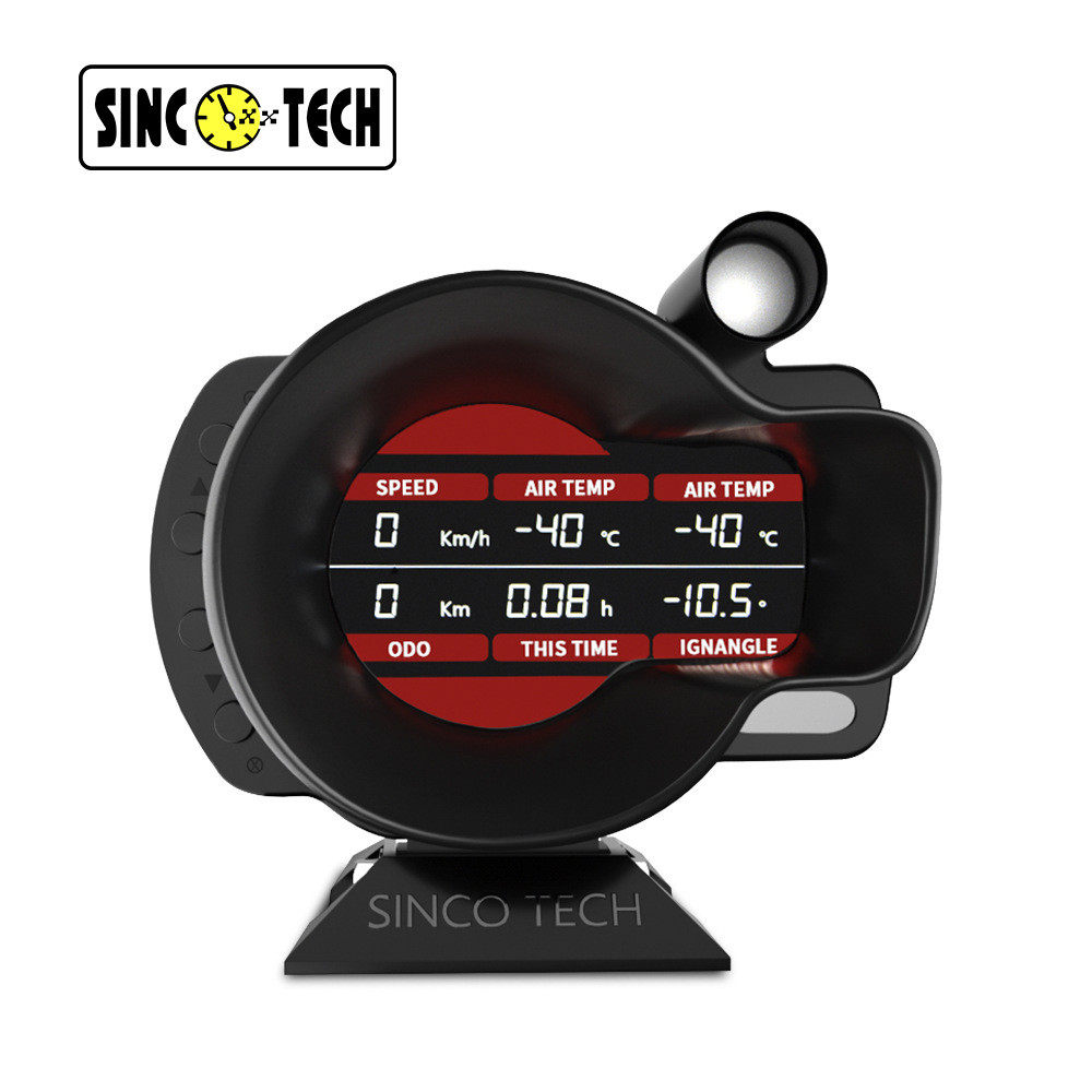 SINCOTECHDO916多功能改装仪表OBD2电压水温车速转速里程表MAP