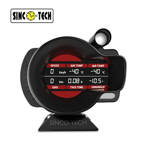 SINCOTECHDO916多功能改装仪表OBD2电压水温车速转速里程表MAP