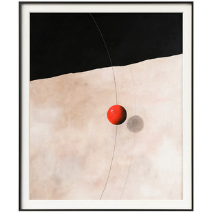 书房立体装 饰画现代客厅玄关黑白挂画北欧简约卧室样板间抽象壁画