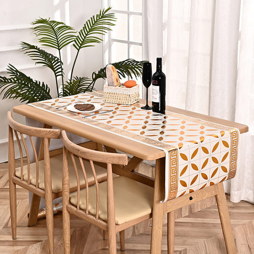 pvc茶席茶台桌旗长条桌布茶几布实木防水布艺餐桌装饰批发