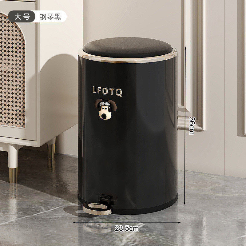 垃圾桶脚踩厨房客厅颜值卫生间脚踏式厕所带盖不锈钢防臭高卧室yl