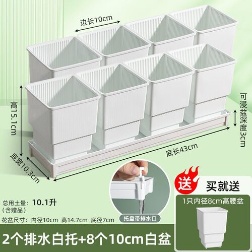 套盆蝴蝶兰花盆方形托盘组合花架托架透气水苔青山控根盆