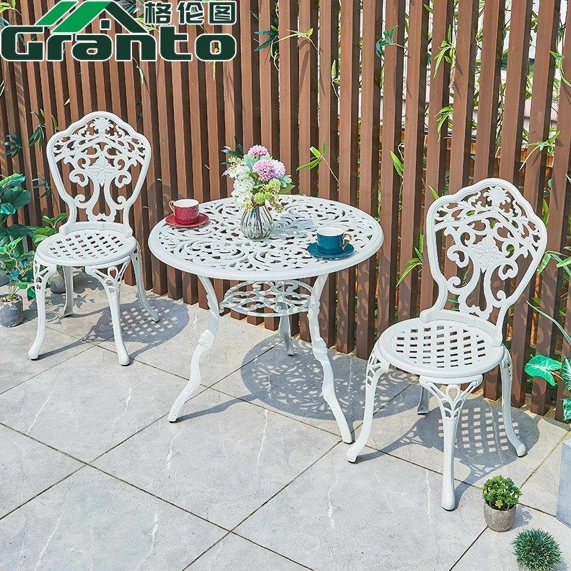 户外铸铝桌椅三五件套室外休闲露天阳台花园庭院防水铁艺桌椅组合,住宅家具,桌椅套件,淘宝优惠券,粉丝福利购,淘宝优惠卷