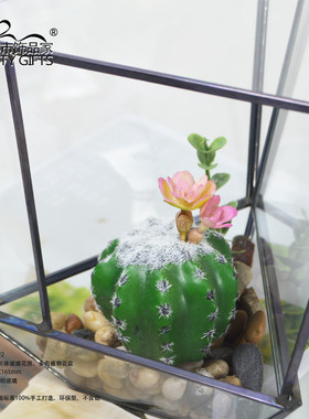厂家批发三角形几何体玻璃花房景观玻璃瓶器皿多肉花草植物