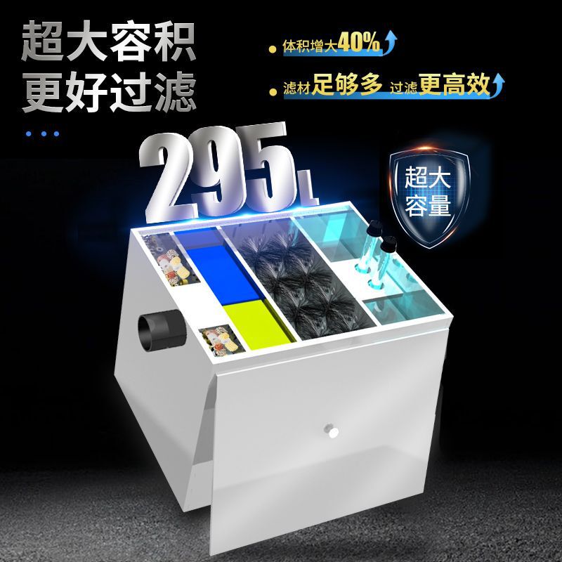 鱼塘水循环系统锦鲤净化净水室外户外鱼池过滤器家用周转箱过滤箱