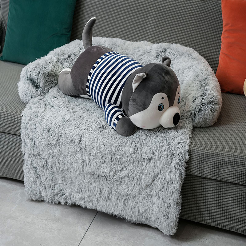 猫窝式宠物沙发床毛绒狗窝垂帘毛绒垫子舒适狗狗窝宠物沙发床