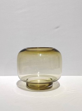 现代简约样板房彩色玻璃花瓶摆件家居收口客厅茶几桌面插花摆件