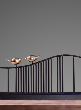 中式铁艺摆件摆件会所展厅装饰柜装饰品铁艺装饰工艺品橱柜家居