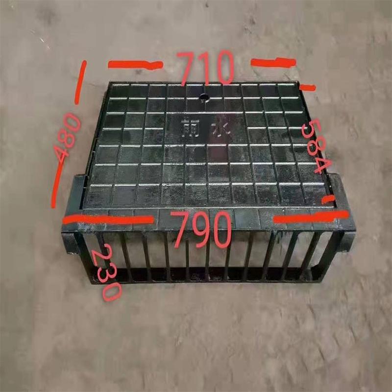 球墨铸铁侧立篦子 偏沟式雨水篦子三件套 马路牙子l型 铸铁篦子